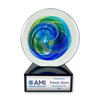 Blue Green Art Glass