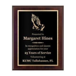 Walnut Finish Plaque