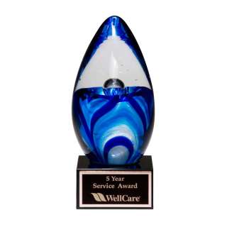 Art Glass Blue Egg