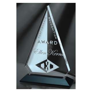 Acrylic Triangle on Ebony Base