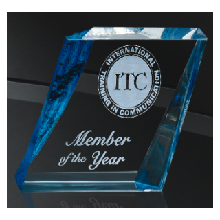 Blue Acrylic Paperweight