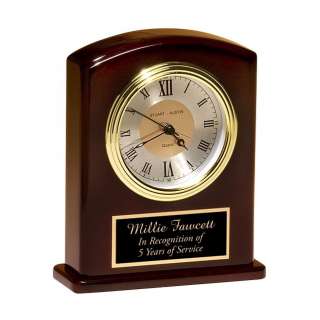 Rosewood Finish Desk Clock