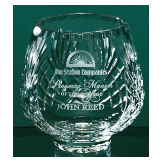 Lead Crystal Rose Bowl