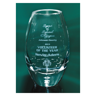 Crystal Barrel Vase