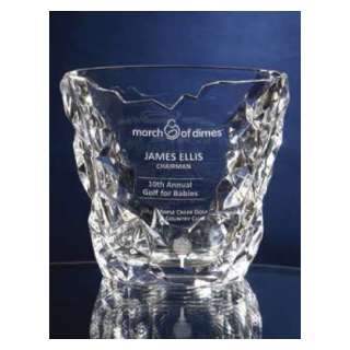 Sculpted Crystal Vase 