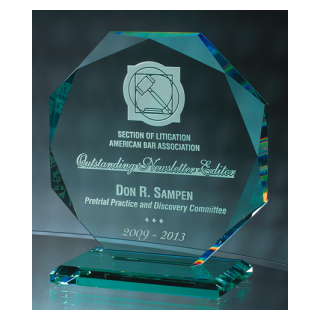 Jade Crystal Octagon Award