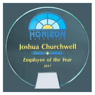 Full Color Award Circle with Chrome Base