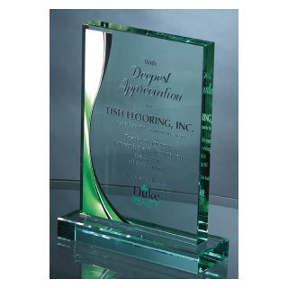Jade Crystal Award with Color