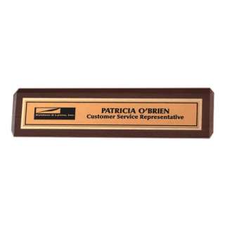 Walnut Desk Nameplate