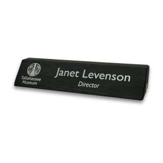 Grey/Silver Leather Nameblock