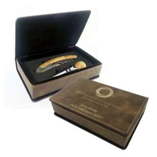 Leatherette Wine Tool Set