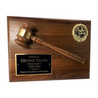 Walnut Gavel Plaque