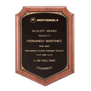 Walnut Shield Plaque