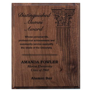 Walnut Laser Engraved Plaque