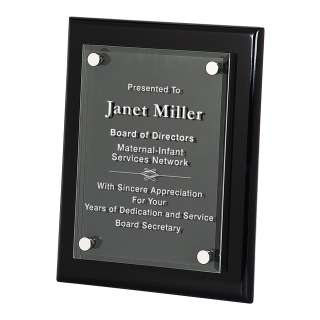 Ebony Finish Plaque with Elevated Acrylic