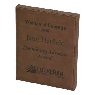 Dark Brown Leatherette Plaque