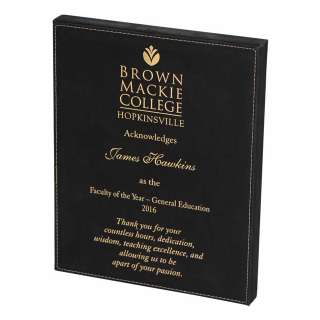 Black Leatherette Plaque 