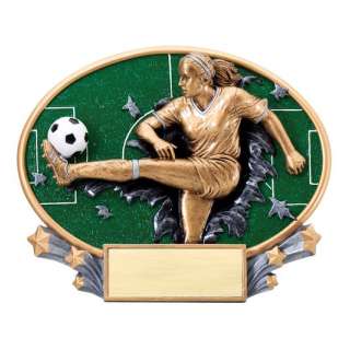 3D Blast Thru Female Soccer Trophy