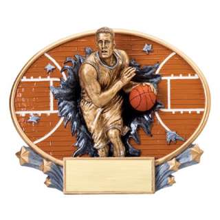 3D Blast Thru Male Basketball Trophy