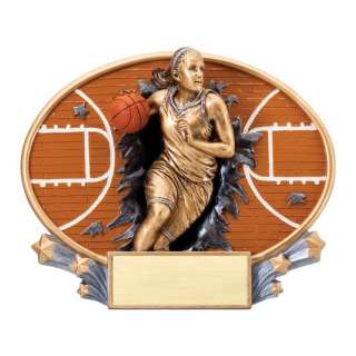 3D Blast Thru Female Basketball Trophy