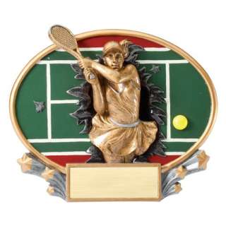 3D Blast Thru Female Tennis Trophy