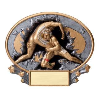 3D Blast Thru Wrestling Trophy
