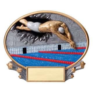 3D Blast Thru Male Swimming Trophy