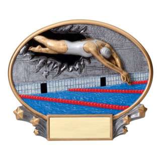 3D Blast Thru Female Swimming Trophy