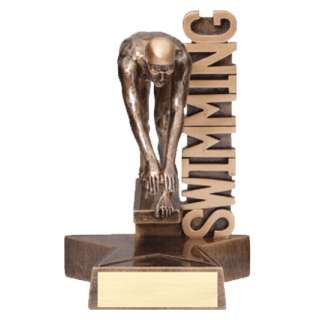 Signboard Male Swimming Trophy
