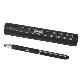 Thin Twist Metal Ball Pen with Stylus