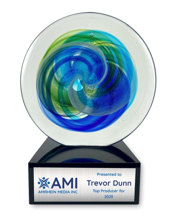 Blue Green Art Glass
